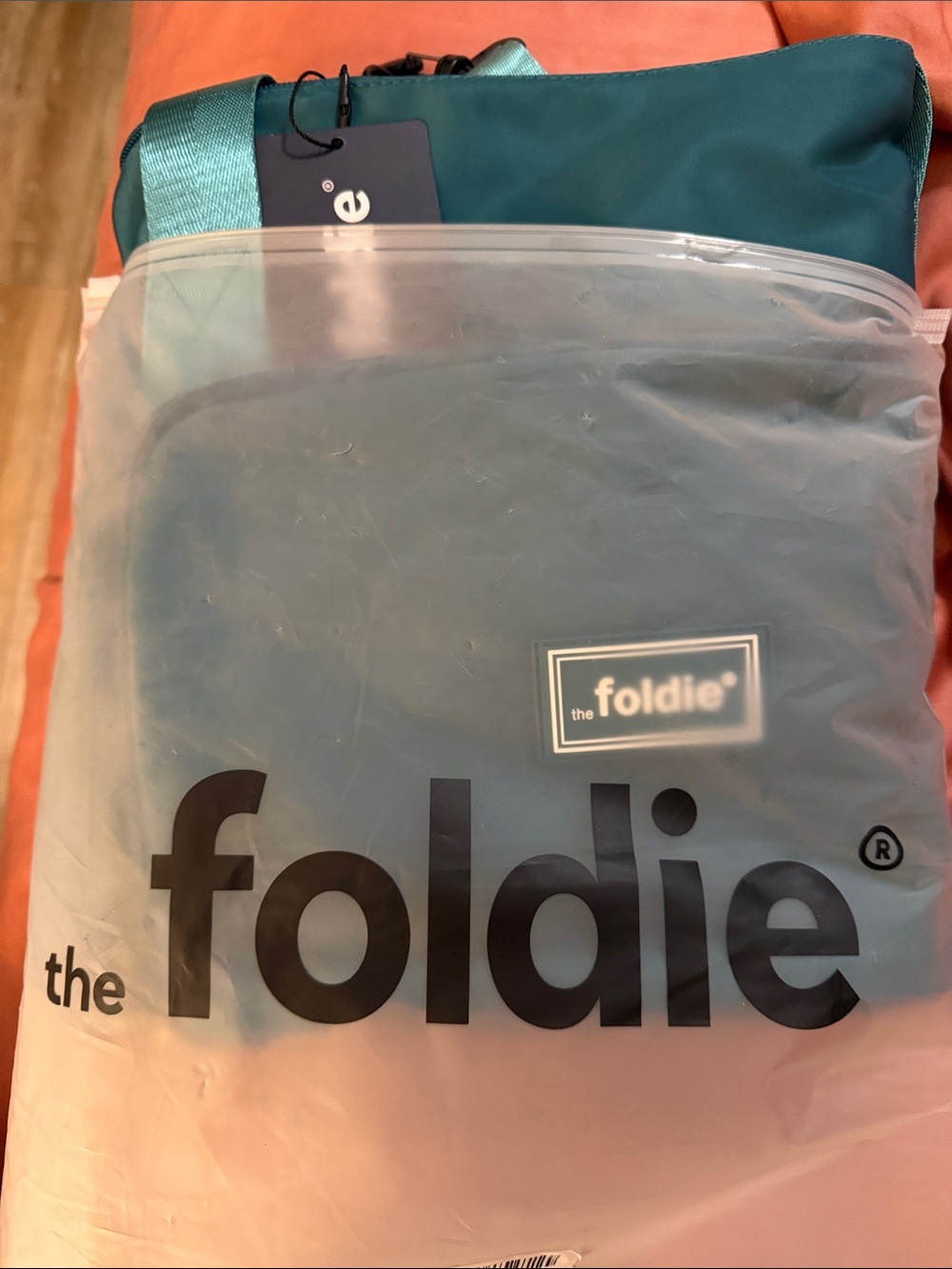 The Foldie Teal Packable Travel Bag - Lightweight Foldable Tote